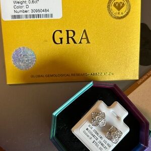 Moissanite Jewelry Sterling Silver Earrings